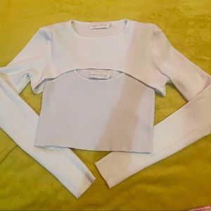 Beige Botany white sweater set! size M